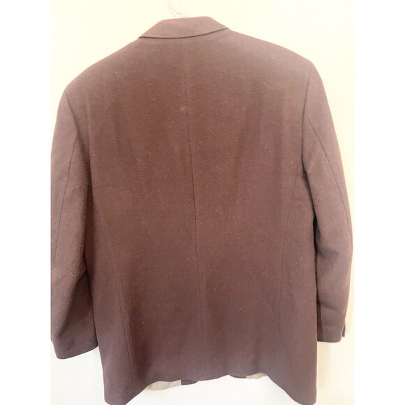 Ralph Lauren Size 42L 100% Camel Burgundy Dark Plum 2 Button Blazer Sports Coat - Picture 10 of 10